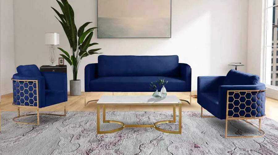 Casa Loveseat In Navy - ATL FURNITURE