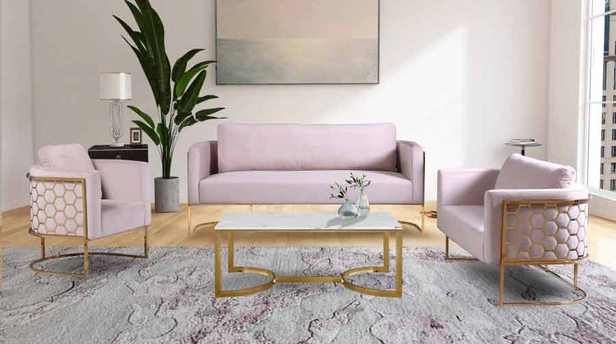 Casa Loveseat In Pink - ATL FURNITURE