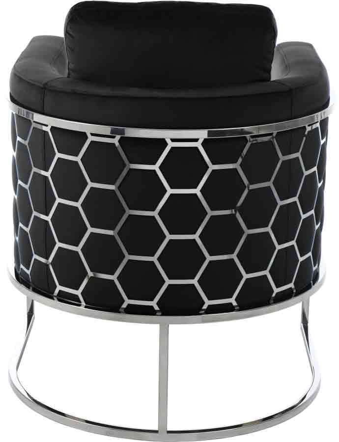 Casa Velvet Chair In Black - ATL FURNITURE