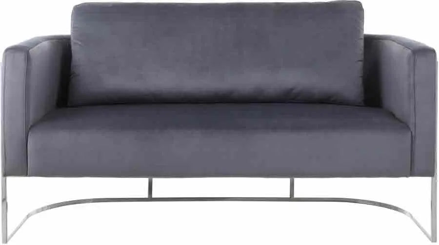 Casa Velvet Loveseat In Grey - ATL FURNITURE