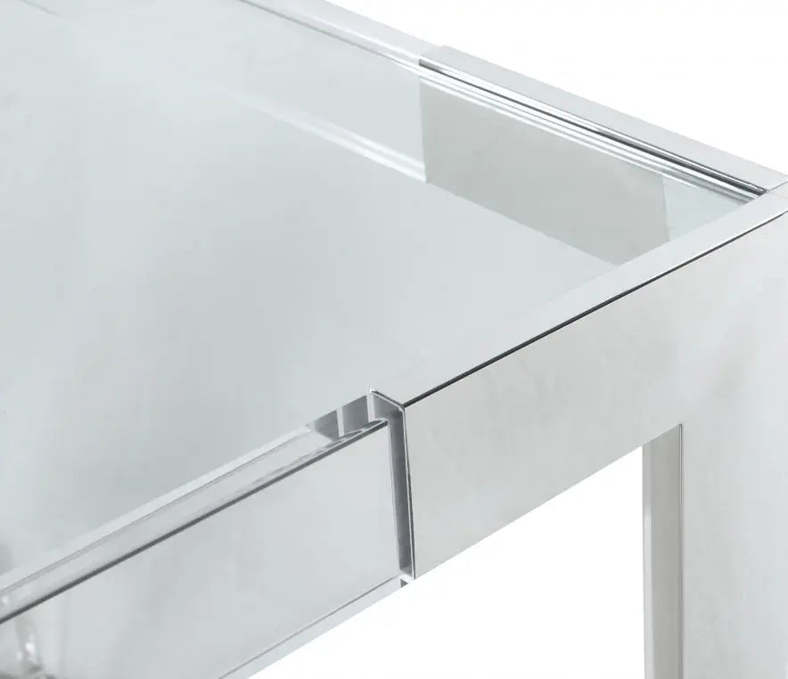 Casper Dining Table Acrylic And Chrome - ATL FURNITURE