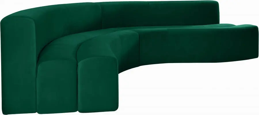 Curl Velvet 2 Piece Sectional In Green - ATL FURNITURE