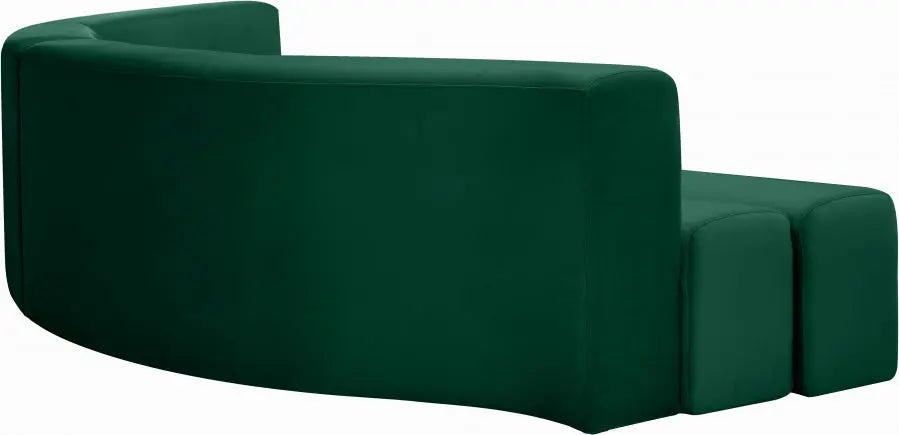 Curl Velvet 2 Piece Sectional In Green - ATL FURNITURE