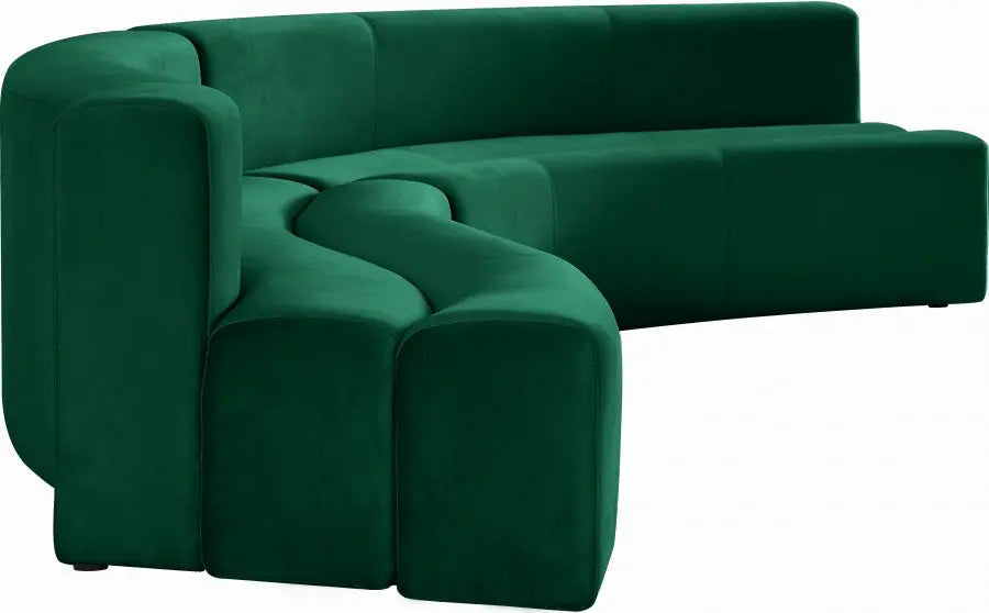 Curl Velvet 2 Piece Sectional In Green - ATL FURNITURE