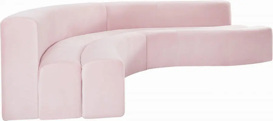 Curl Velvet 2 Piece Sectional In Pink - ATL FURNITURE