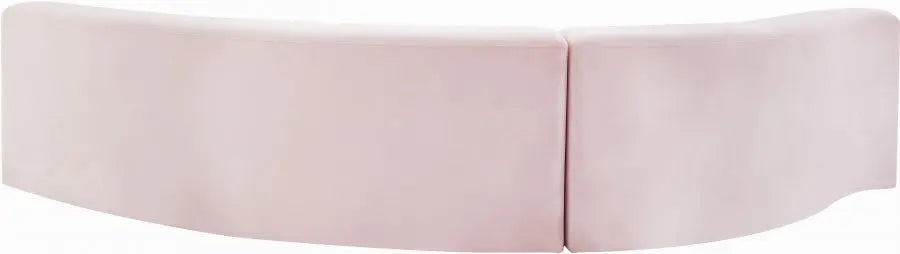 Curl Velvet 2 Piece Sectional In Pink - ATL FURNITURE