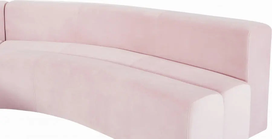 Curl Velvet 2 Piece Sectional In Pink - ATL FURNITURE