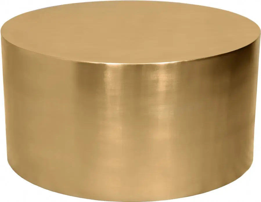 Cylinder End Table In Brushed Gold - ATL FURNITURE