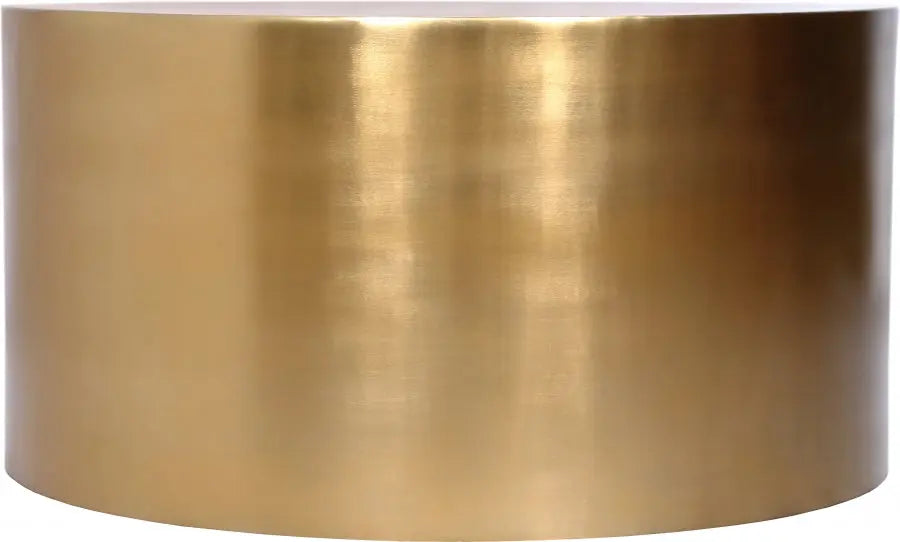 Cylinder End Table In Brushed Gold - ATL FURNITURE