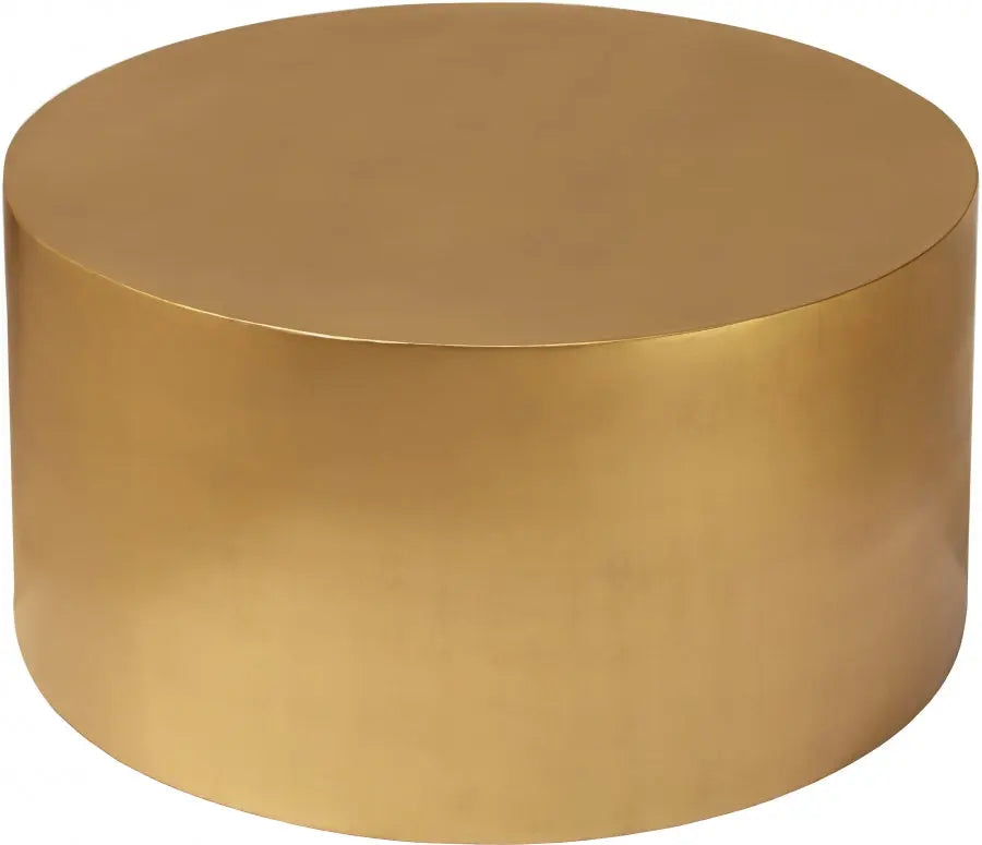 Cylinder End Table In Brushed Gold - ATL FURNITURE