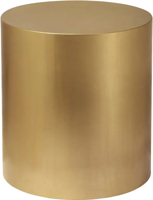 Cylinder End Table In Brushed Gold - ATL FURNITURE