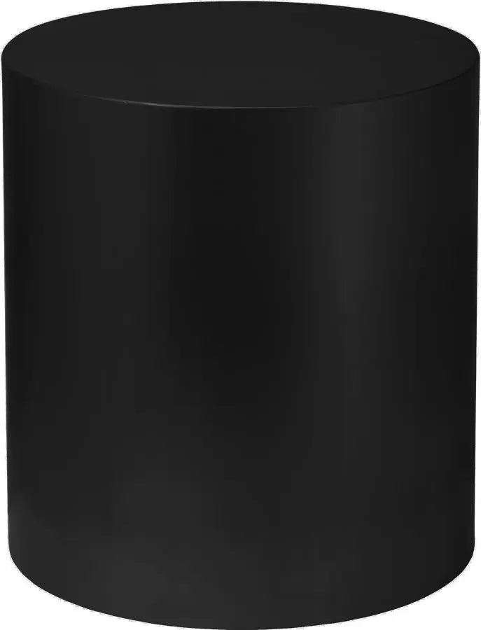 Cylinder End Table In Matte Black - ATL FURNITURE