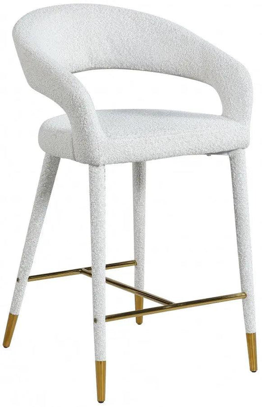 Destiny Fabric Stool In Cream - 542Cream-C - ATL FURNITURE