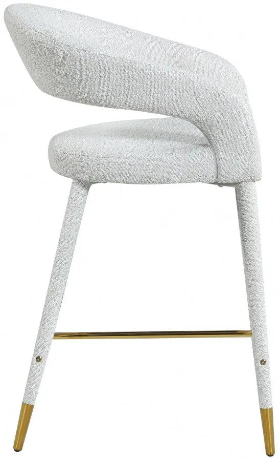 Destiny Fabric Stool In Cream - 542Cream-C - ATL FURNITURE