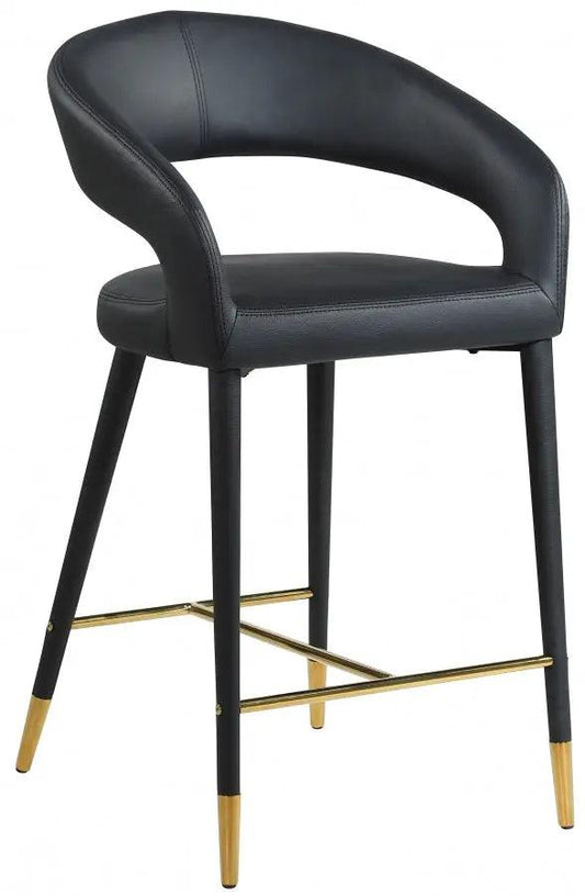 Destiny Faux Leather Stool In Black - 541Black-C - ATL FURNITURE