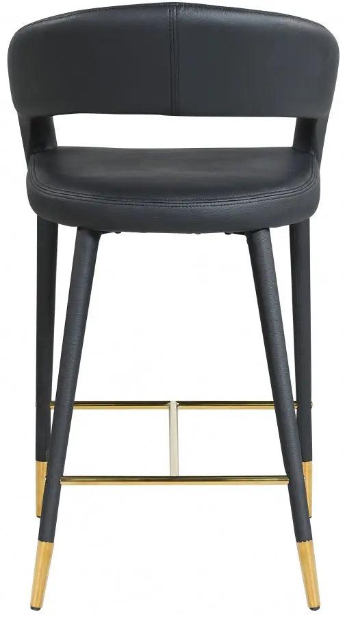 Destiny Faux Leather Stool In Black - 541Black-C - ATL FURNITURE