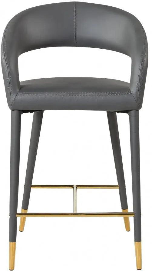 Destiny Faux Leather Stool In Grey - 541Grey-C - ATL FURNITURE