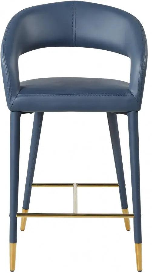 Destiny Faux Leather Stool In Navy - 541Navy-C - ATL FURNITURE