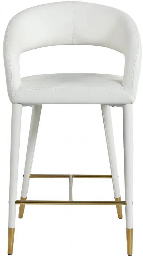 Destiny Faux Leather Stool In White - 541White-C - ATL FURNITURE