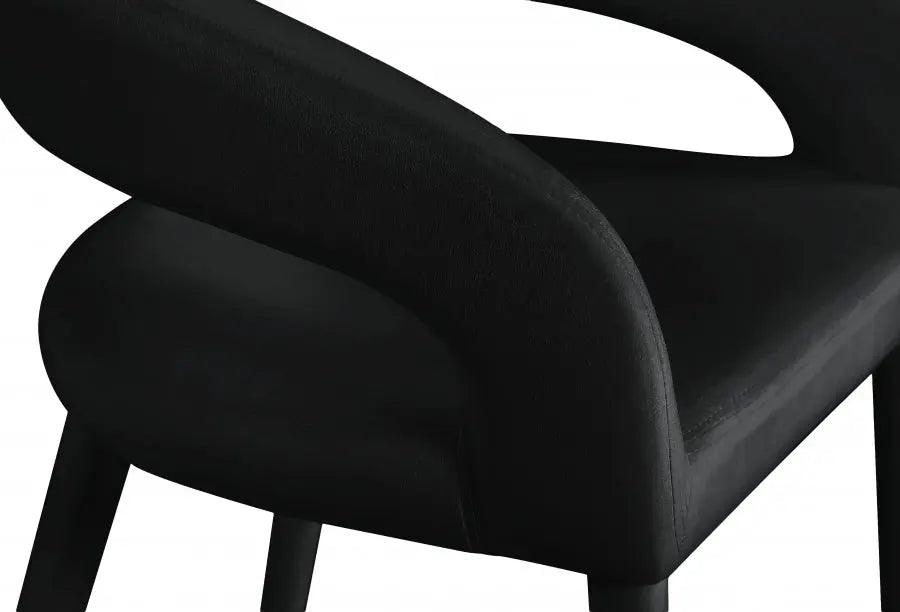 Destiny Velvet Stool In Black - 540Black-C - ATL FURNITURE