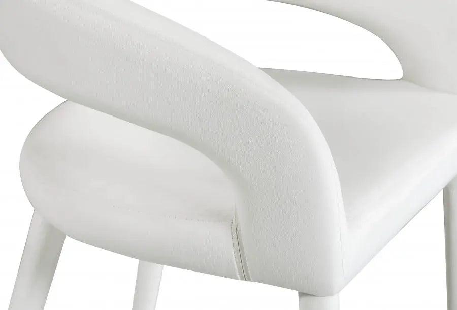 Destiny Velvet Stool In Cream - ATL FURNITURE