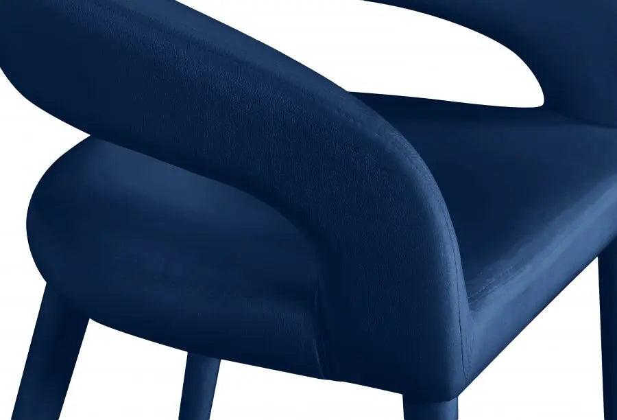 Destiny Velvet Stool In Navy - 540Navy-C - ATL FURNITURE