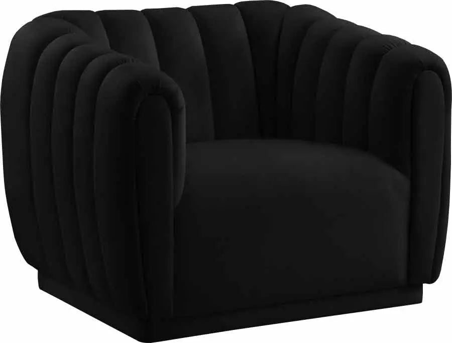 Dixie 3 Piece Living Room Set In Black - ATL FURNITURE