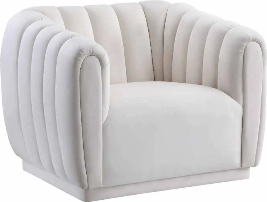 Dixie 3 Piece Living Room Set In Cream - ATL FURNITURE