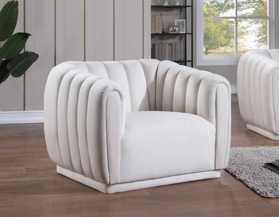 Dixie 3 Piece Living Room Set In Cream - ATL FURNITURE