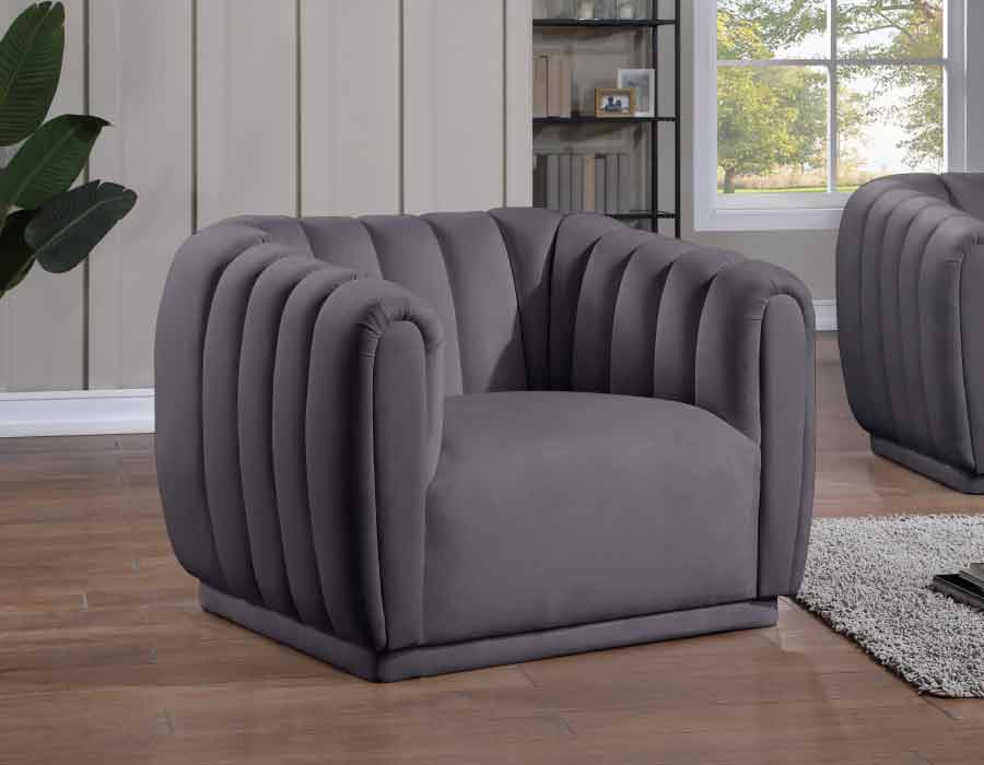 Dixie 3 Piece Living Room Set In Grey - ATL FURNITURE