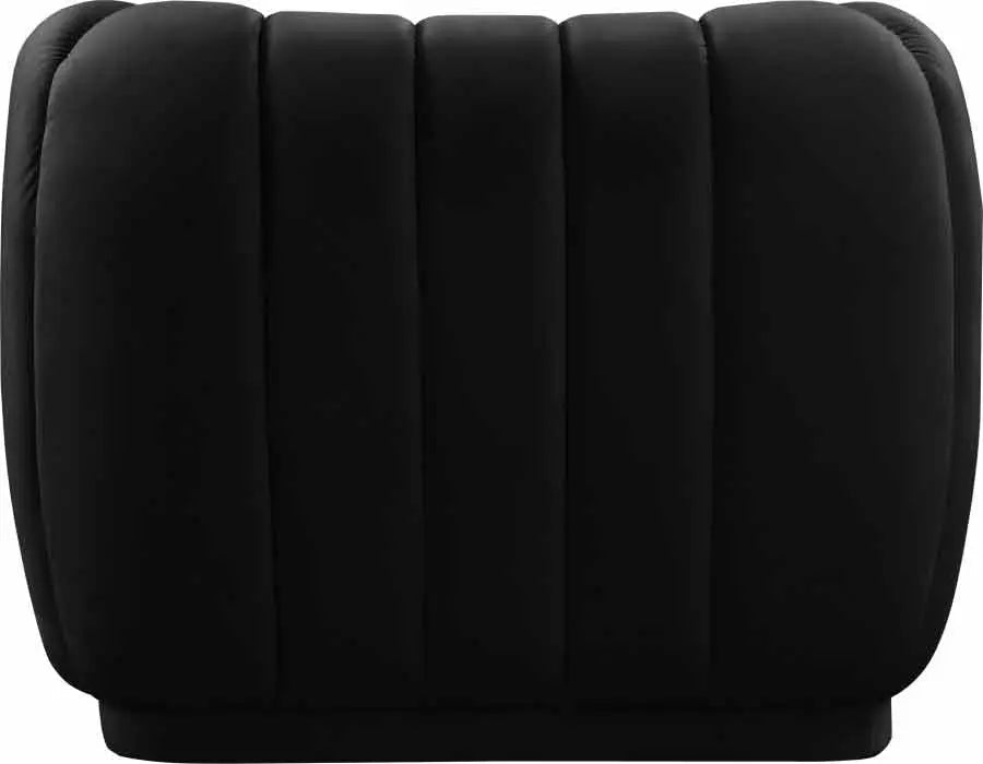 Dixie Velvet Chair In Black - ATL FURNITURE