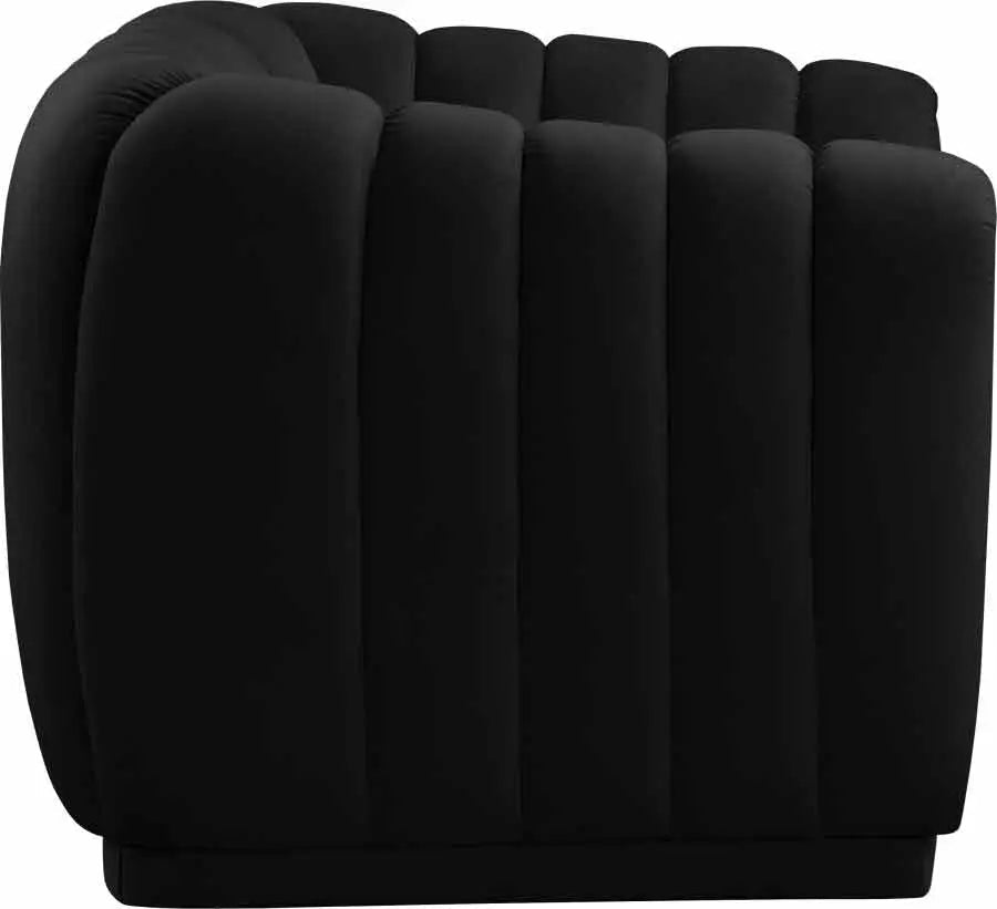 Dixie Velvet Chair In Black - ATL FURNITURE