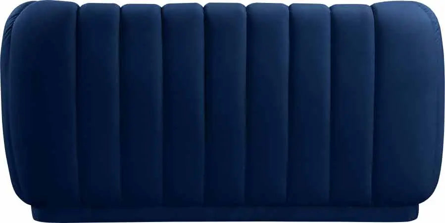 Dixie Velvet Loveseat In Navy - ATL FURNITURE