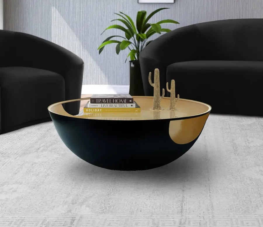 Doma Coffee Table In Black And Gold - ATL FURNITURE