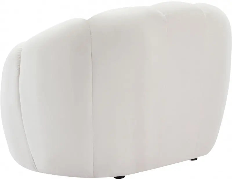 Meridian Furniture - Elijah Velvet Chair In Cream - 613Cream-C - ATL FURNITURE