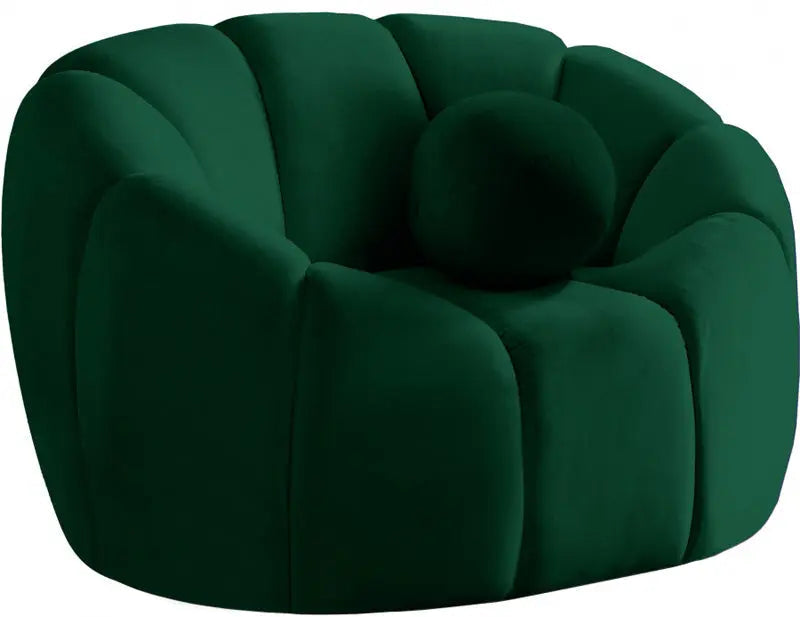 Meridian Furniture - Elijah Velvet Chair In Green - 613Green-C - ATL FURNITURE