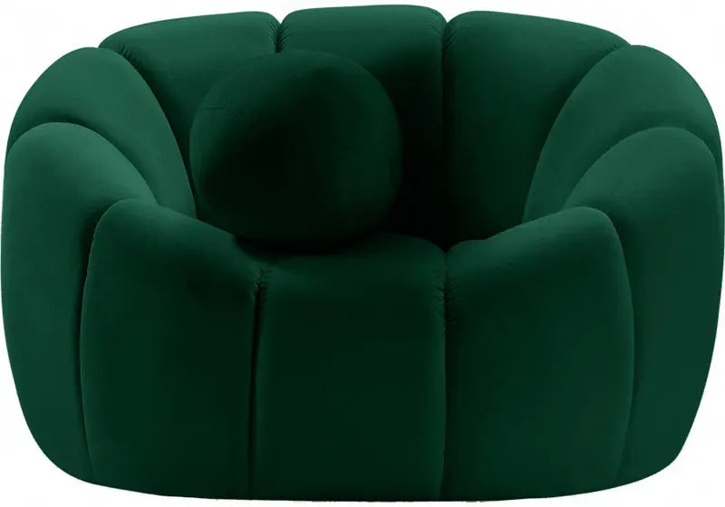 Meridian Furniture - Elijah Velvet Chair In Green - 613Green-C - ATL FURNITURE