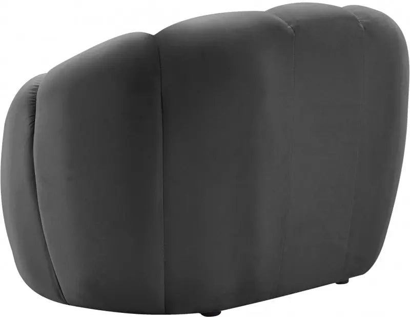Meridian Furniture - Elijah Velvet Chair In Grey - 613Grey-C - ATL FURNITURE