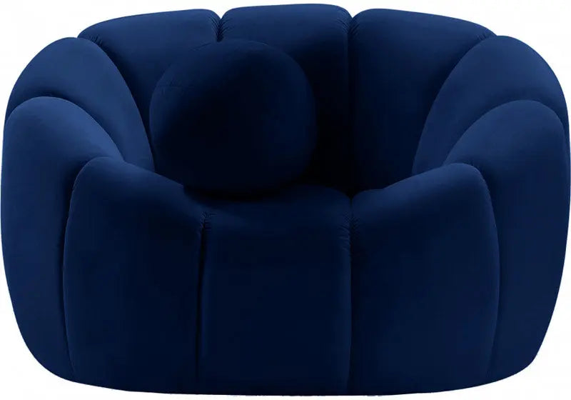 Meridian Furniture - Elijah Velvet Chair In Navy - 613Navy-C - ATL FURNITURE