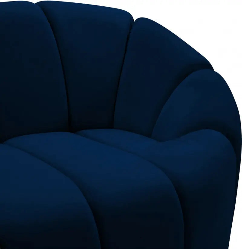 Meridian Furniture - Elijah Velvet Chair In Navy - 613Navy-C - ATL FURNITURE