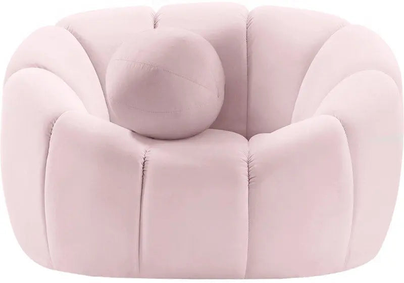 Meridian Furniture - Elijah Velvet Chair In Pink - 613Pink-C - ATL FURNITURE