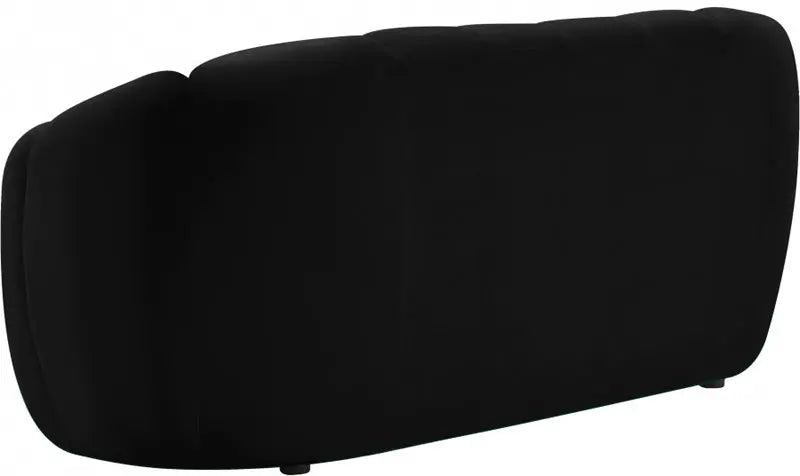 Meridian Furniture - Elijah Velvet Loveseat In Black - 613Black-L - ATL FURNITURE