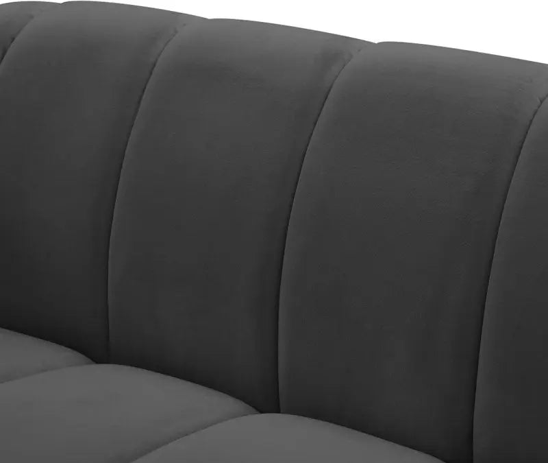 Meridian Furniture - Elijah Velvet Loveseat In Grey - 613Grey-L - ATL FURNITURE