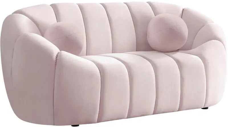 Meridian Furniture - Elijah Velvet Loveseat In Pink - 613Pink-L - ATL FURNITURE