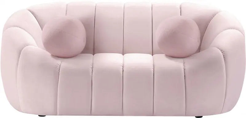 Meridian Furniture - Elijah Velvet Loveseat In Pink - 613Pink-L - ATL FURNITURE
