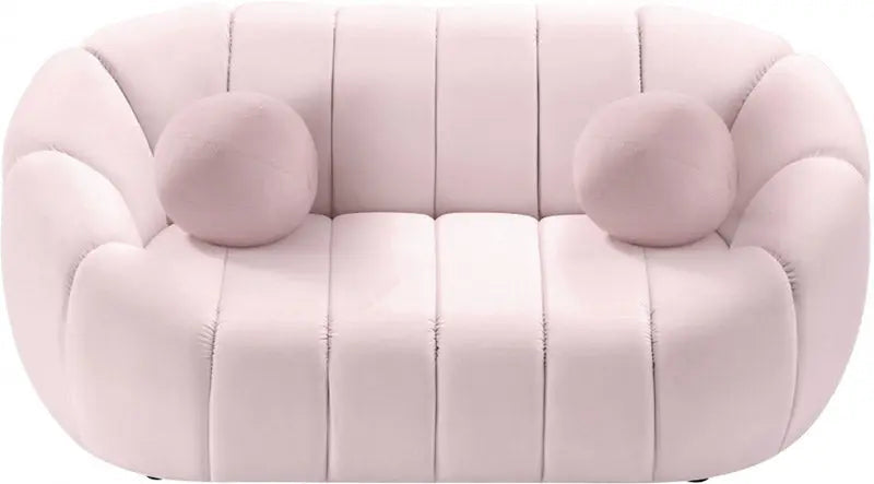 Meridian Furniture - Elijah Velvet Loveseat In Pink - 613Pink-L - ATL FURNITURE