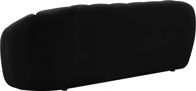 Meridian Furniture - Elijah Velvet Sofa In Black - 613Black-S - ATL FURNITURE