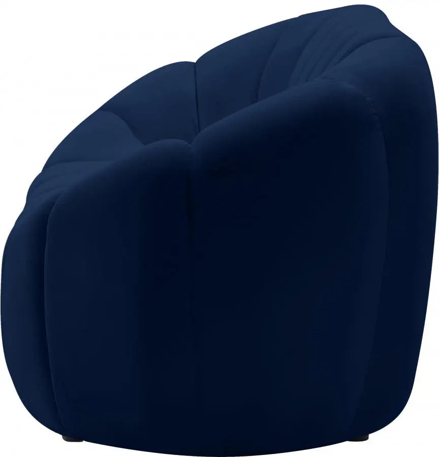 Meridian Furniture - Elijah Velvet Sofa In Navy - 613Navy-S - ATL FURNITURE