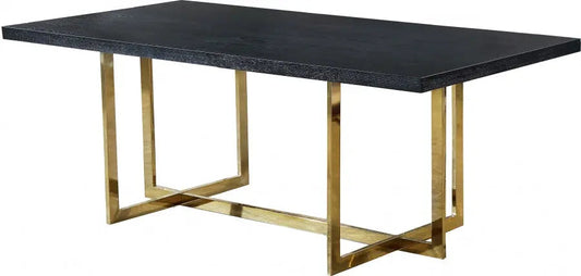 Meridian Furniture - Elle Dining Table In Gold - 739-T - ATL FURNITURE