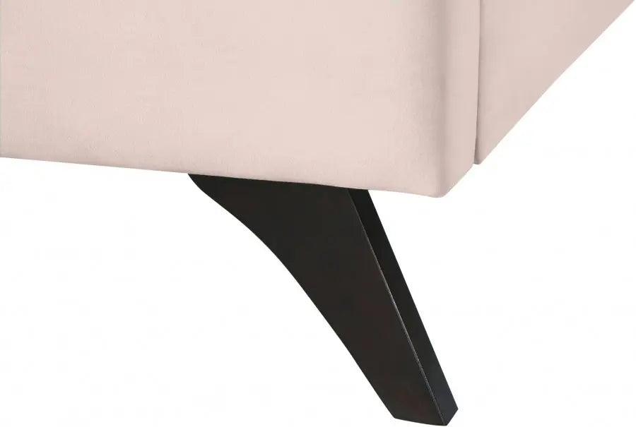 Elly Velvet Queen Bed In Pink - Ellypink-Q - ATL FURNITURE